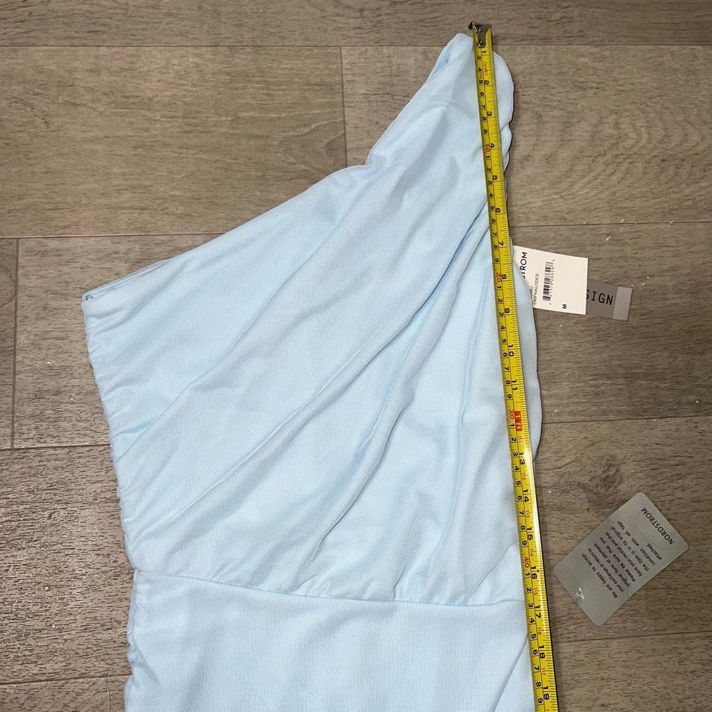Nordstrom Love x Design Nordstrom Single Shoulder Body-con Ruched Dres Size M / US 6-8 / IT 42-44 - 6 Thumbnail
