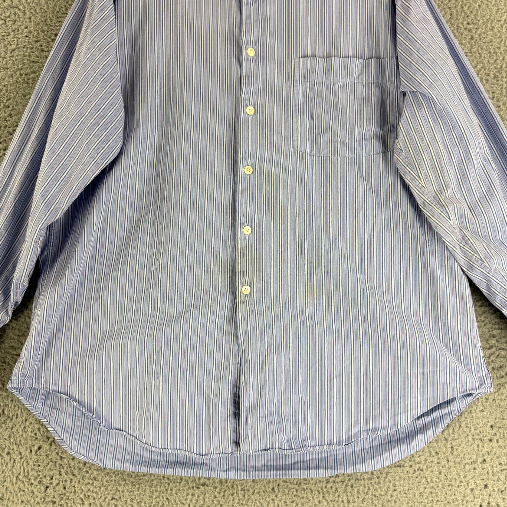 Vintage VINTAGE Barneys New York Button-Up Shirt Mens Large Blue Striped Long Sleeve Size US L / EU 52-54 / 3 - 4 Thumbnail