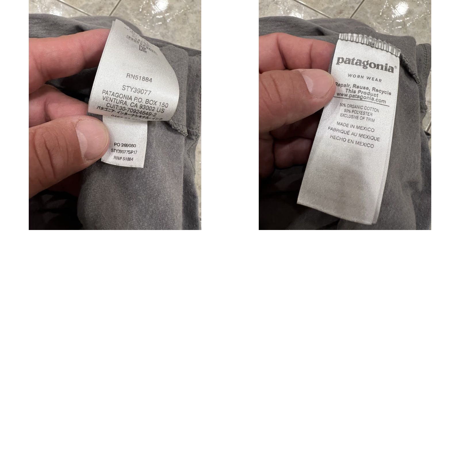 Patagonia Patagonia Women’s Small Shirt Fitz Roy Bison Gray V-Neck T-Shirt Casual Outdoor Cotton Short Sleeve Summer Regular Fit Size S / US 4 / IT 40 - 8 Thumbnail