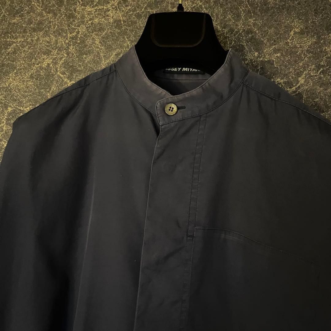 Issey Miyake 1991AW Issey Miyake Band Collar Shirt Size US L / EU 52-54 / 3 - 3 Thumbnail