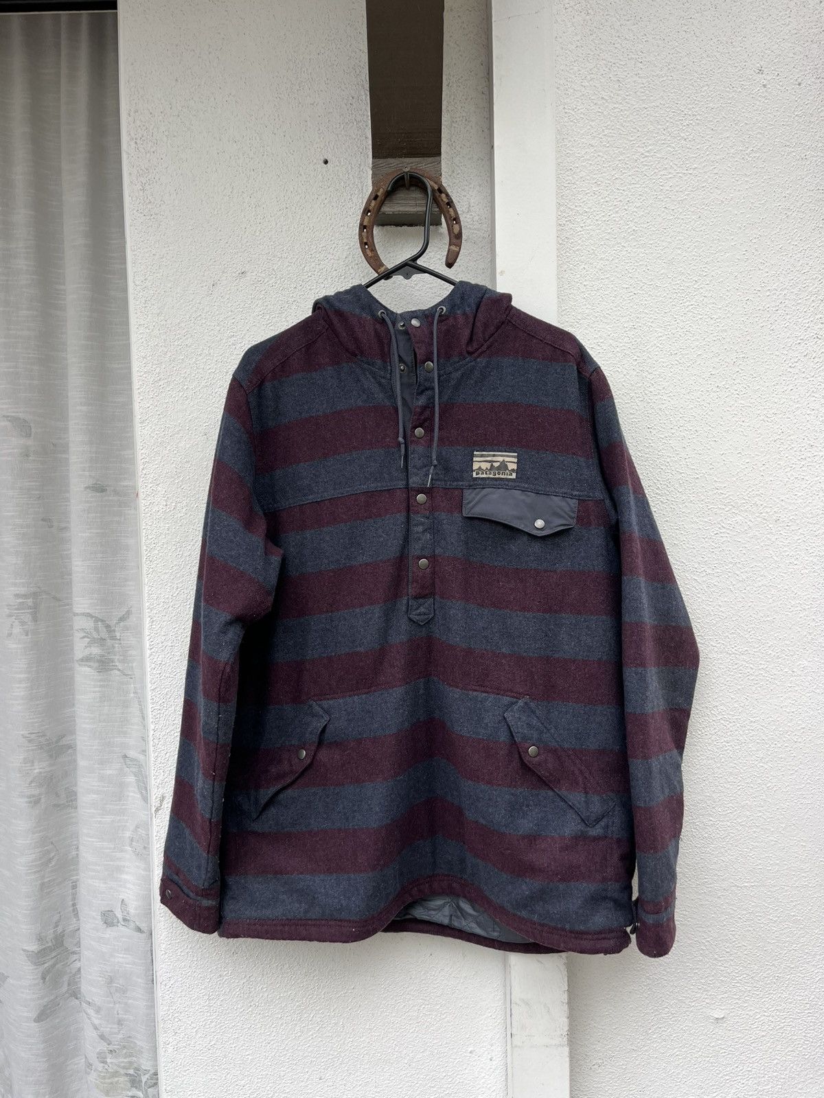 Rare Men's Patagonia Reclaimed Wool Snap 1/4 Puffer Jacket