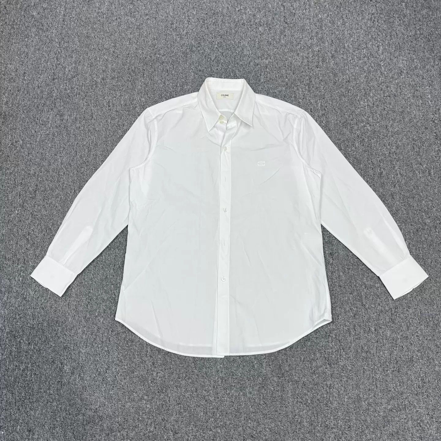 Celine Celine Triomphe chest white LS shirt 40 Size US M / EU 48-50 / 2 - 1 Thumbnail