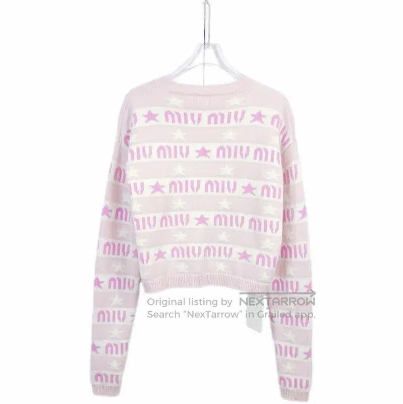 Miu Miu Miu Miu Pink Long Sleeve Pullover Sweater . Size S / US 4 / IT 40 - 2 Thumbnail