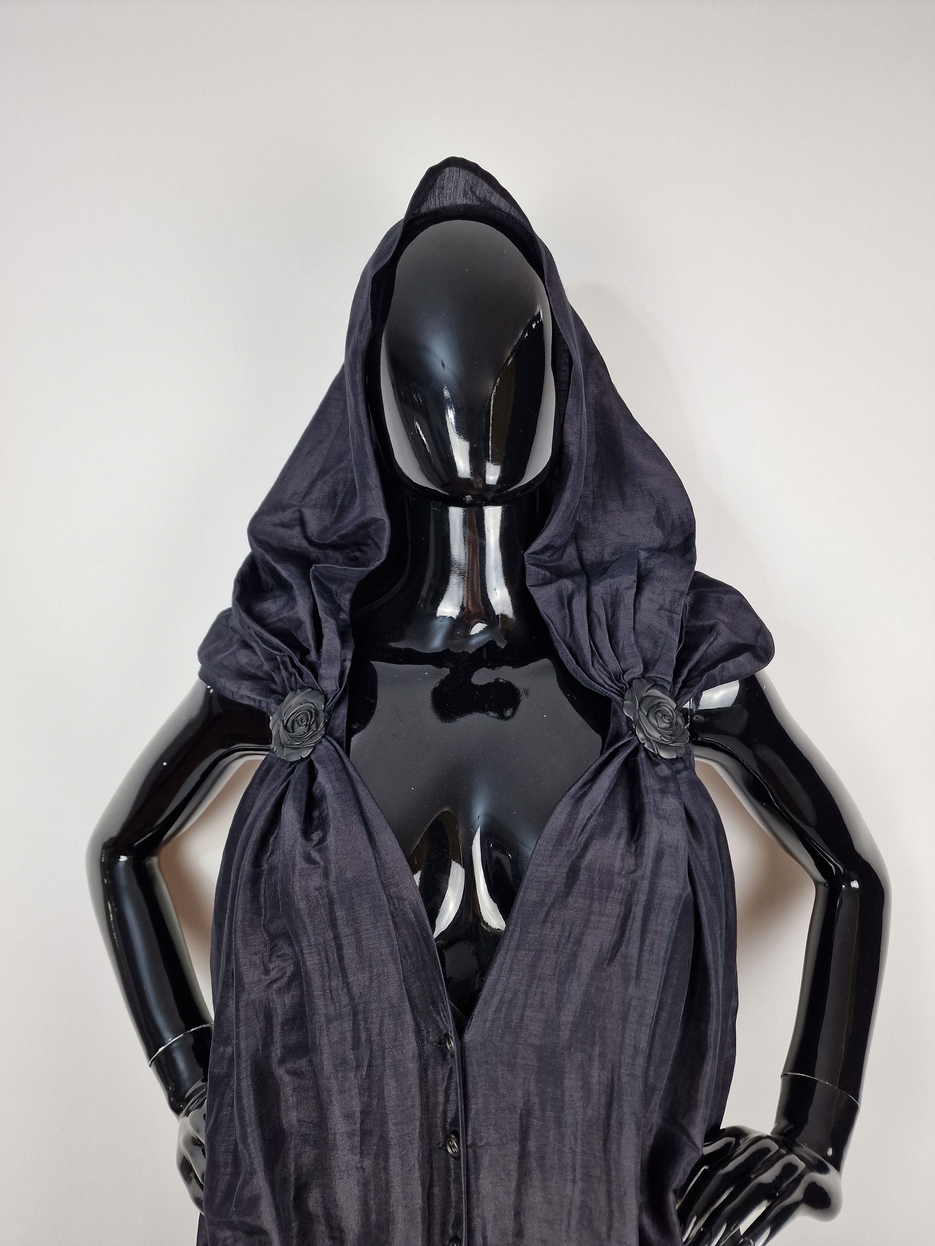 Issey Miyake × Vintage Incredible Rare Issey Miyake Vintage Hooded dress Size XS / US 0-2 / IT 36-38 - 2 Thumbnail