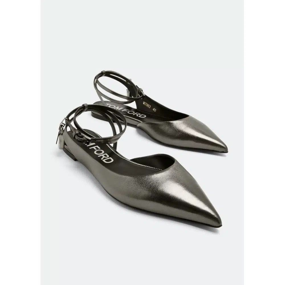 Tom Ford o1loc1c0325 W2963 Ballerinas Flats in Dark Grey Size US 7 / IT 37 - 2 Thumbnail