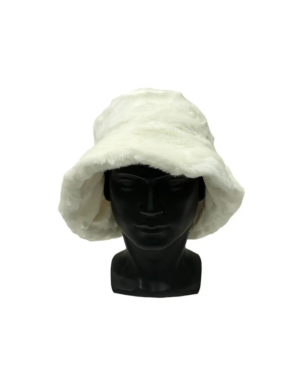 Japanese Brand Fur Fleece Bucket Hats Size ONE SIZE - 1 Thumbnail