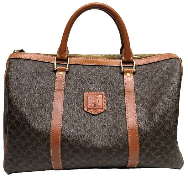 Celine Celine Celine Macadam Brown Handbag Boston Bag Canvas Handbag in Good Condition Size ONE SIZE - 1 Thumbnail