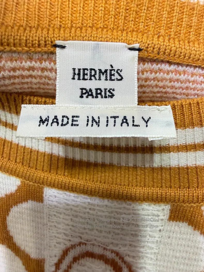 Hermes Hermes Khaki polka dot knit dress Size XS / US 0-2 / IT 36-38 - 6 Thumbnail