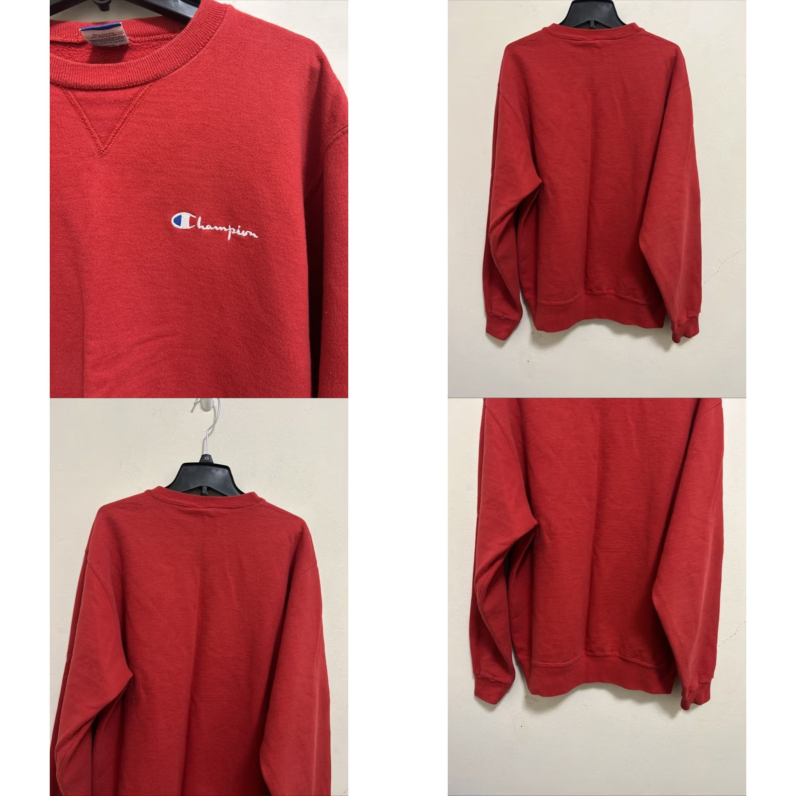 Champion VINTAGE Champion Sweatshirt crewneck Mens L Red 90s Pullover Made in USA Size US L / EU 52-54 / 3 - 8 Thumbnail