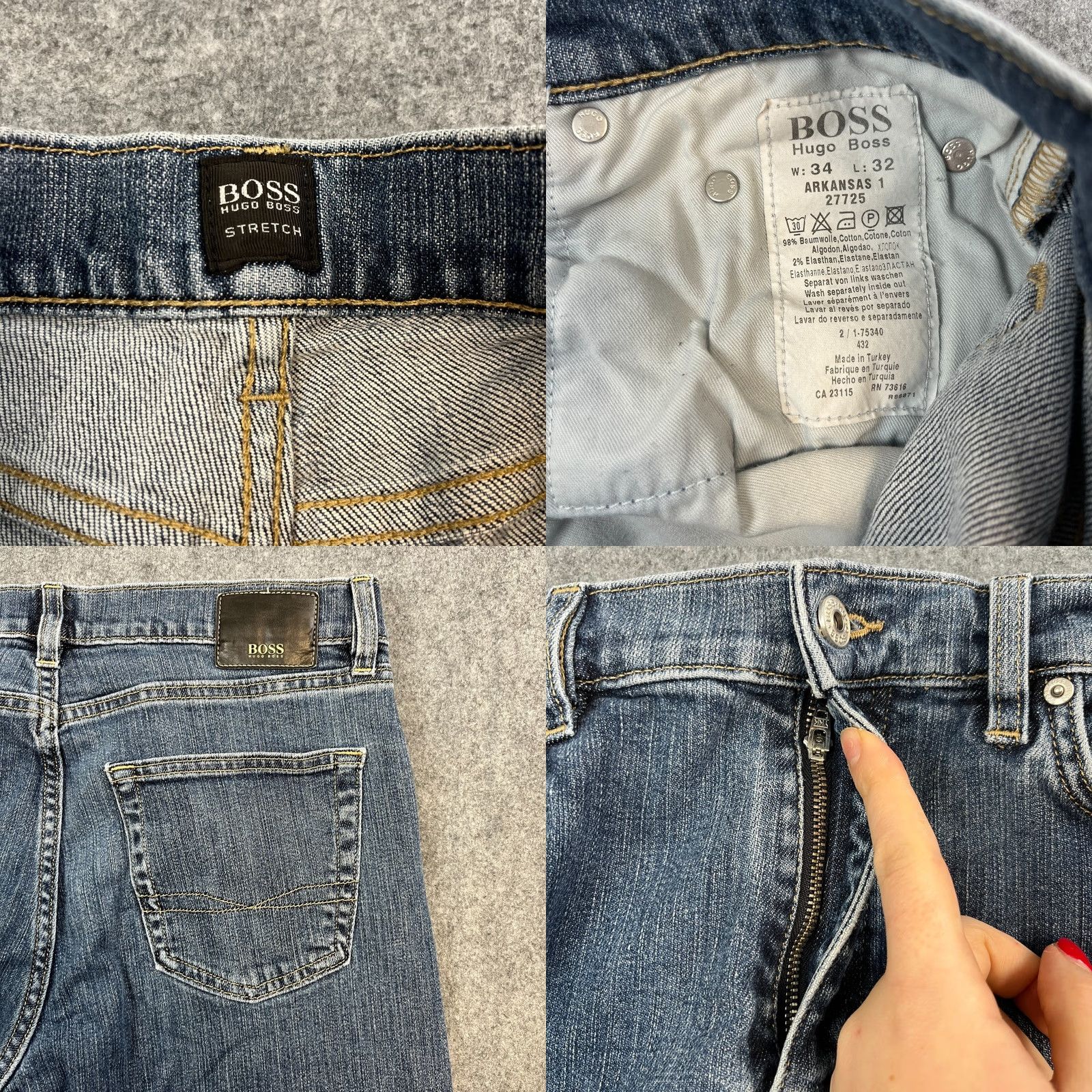 Hugo Boss HUGO BOSS Jeans Regular Straight 32 32 Dark Wash Blue Vintage 100% Cotton Mens Pants Jeans Size US 32 / EU 48 - 8 Thumbnail