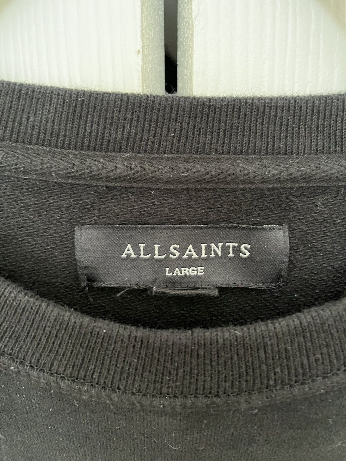 Allsaints Allsaints Black Crew Neck Sweatshirt Size US L / EU 52-54 / 3 - 3 Thumbnail