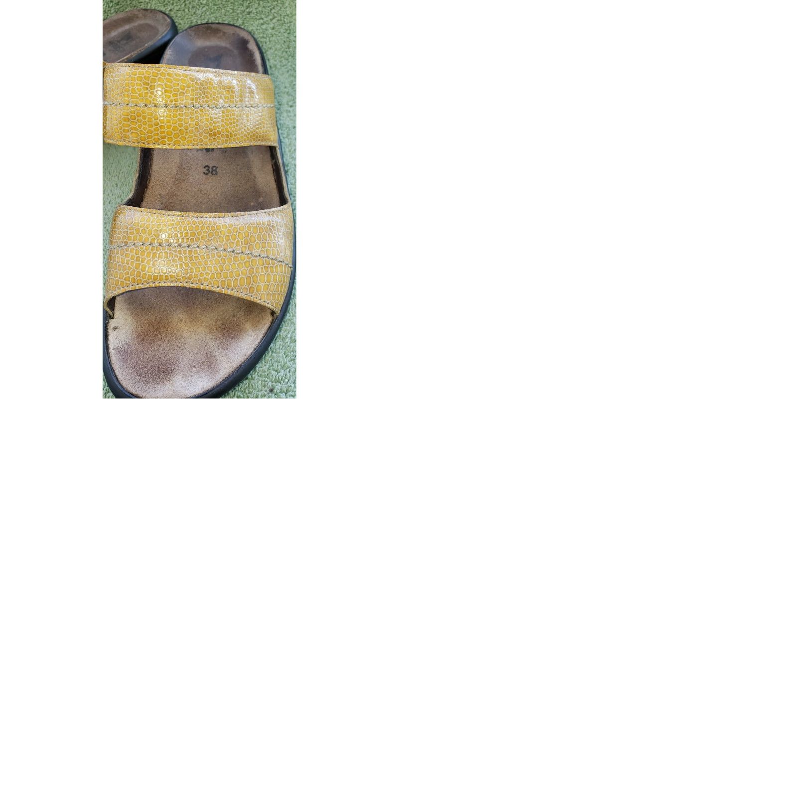 Mephisto Mephisto Mobils Uluria Wedge Slide Sandal US7.5 EU38 Tan Leather Womens Shoes Size US 8 / IT 38 - 9 Thumbnail