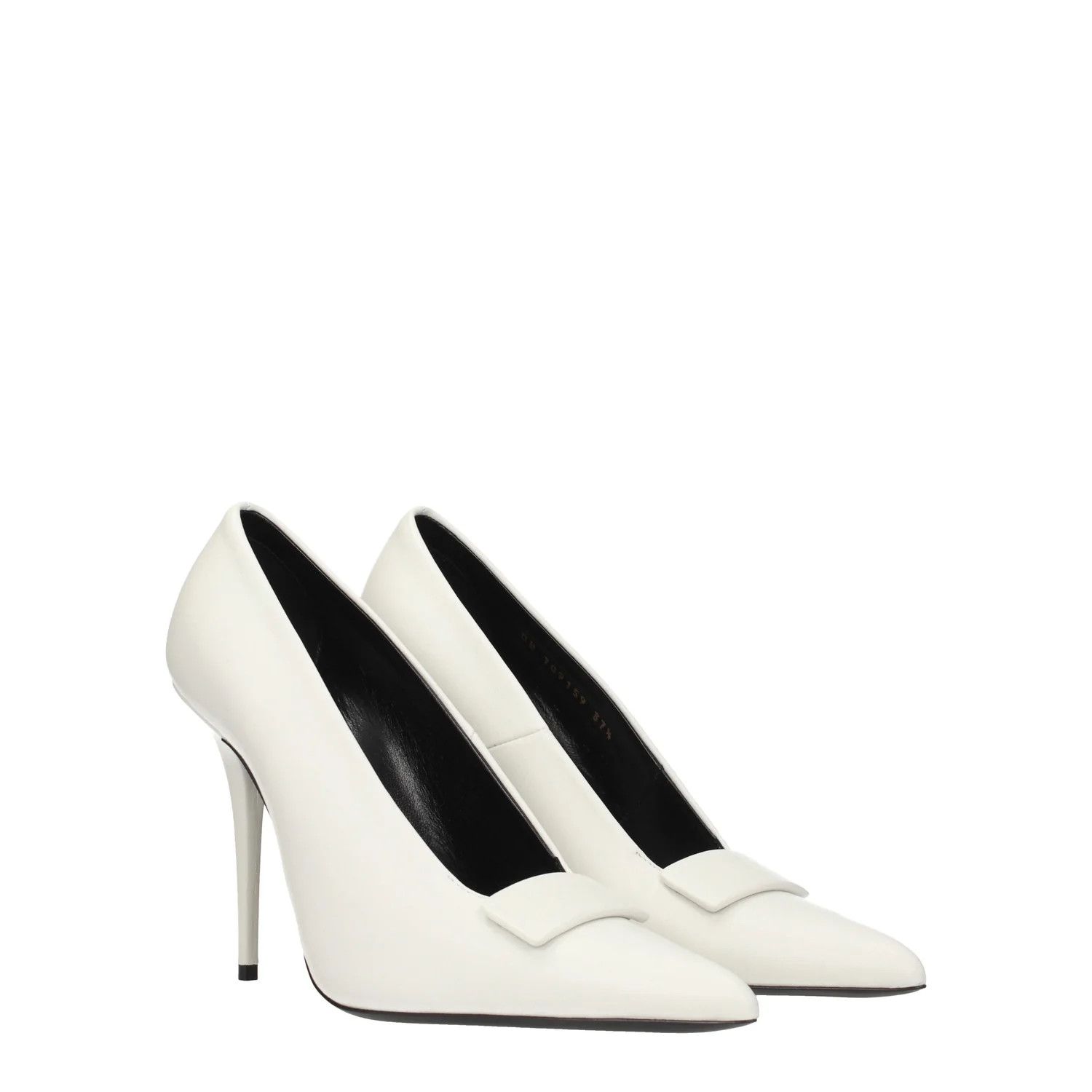 Saint Laurent Paris ob1o1e1124 Leather Pumps in White Size US 7.5 / IT 37.5 - 2 Thumbnail