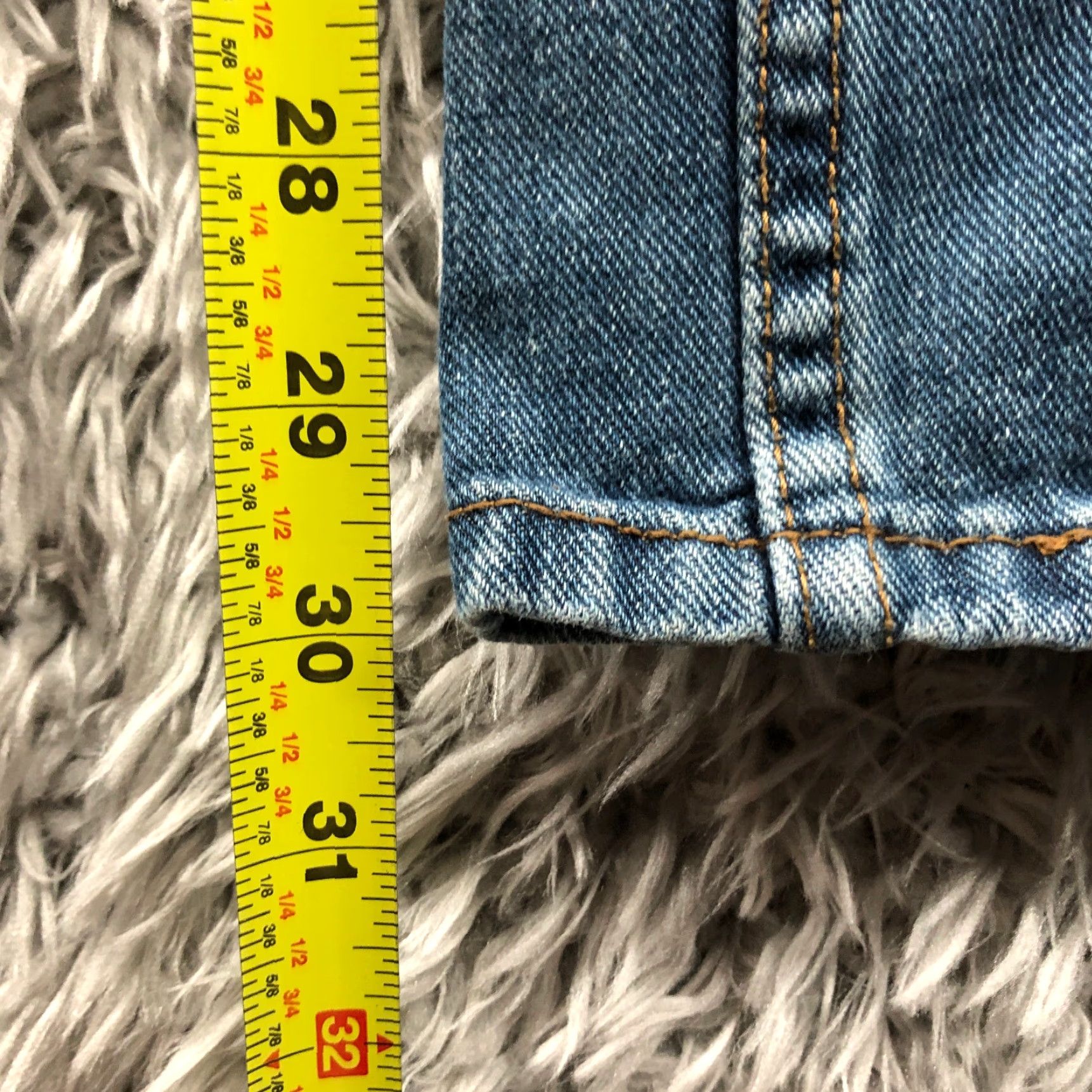 Denime Rock Hardwear Jeans Size 32x34 Mens Mid Rise Straight Blue Denim Dark Wash Size US 32 / EU 48 - 3 Thumbnail