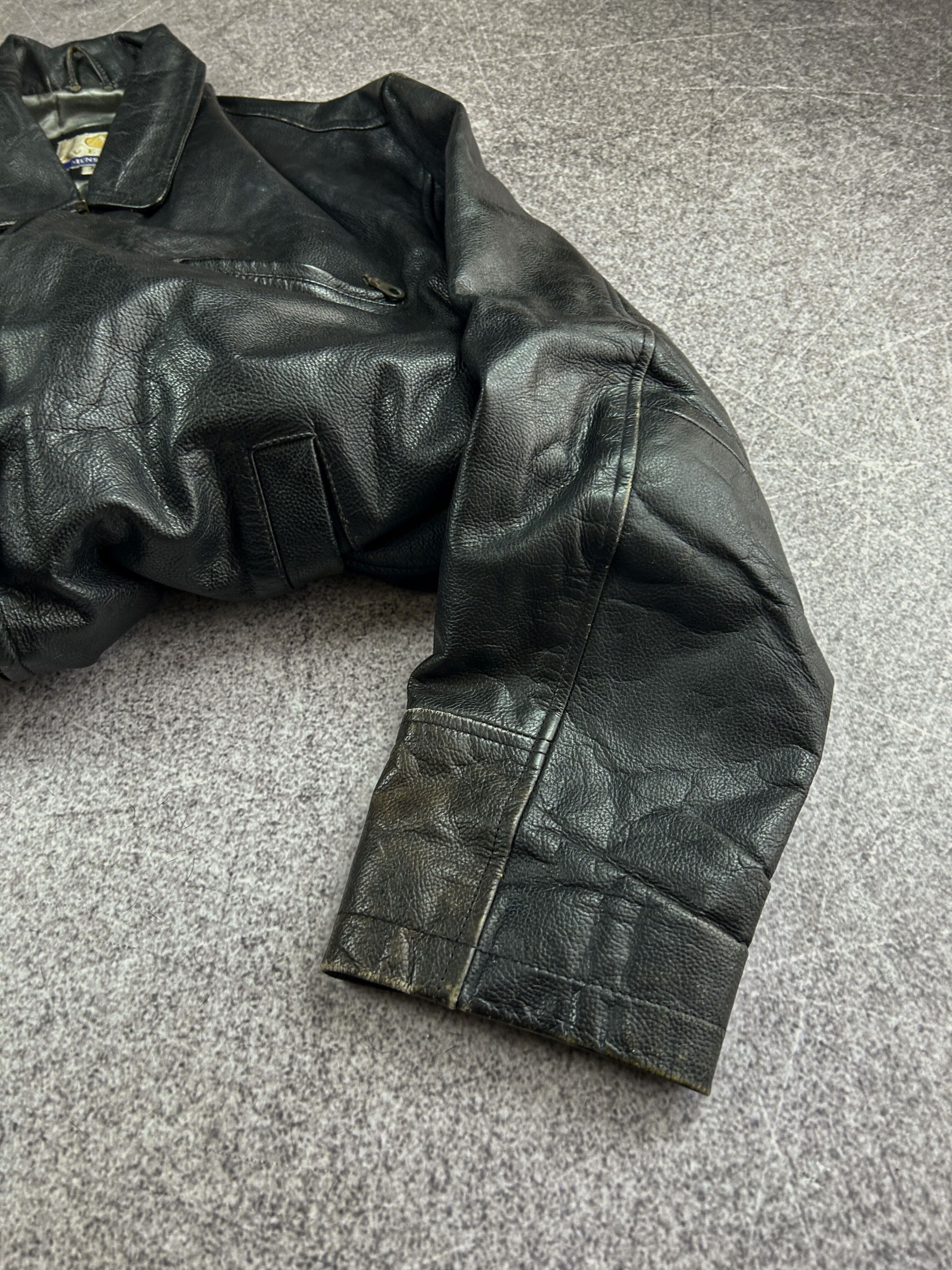 Japanese Brand VTG Yohji Yamamoto Kanye West Ye Style Washed Leather Jacket Size US L / EU 52-54 / 3 - 6 Thumbnail