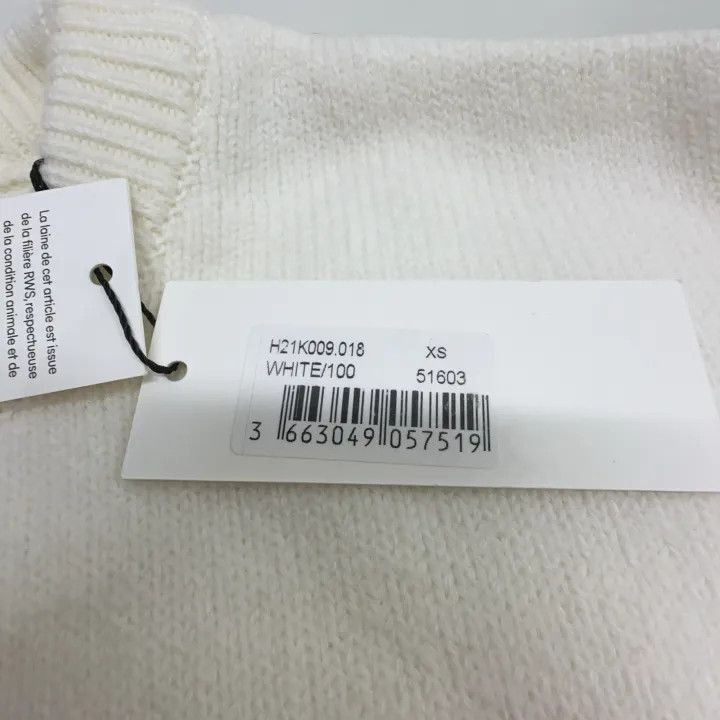 AMI AMIPARIS Heart Logo White Wool Sweater -2507 Size US XS / EU 42 / 0 - 4 Thumbnail