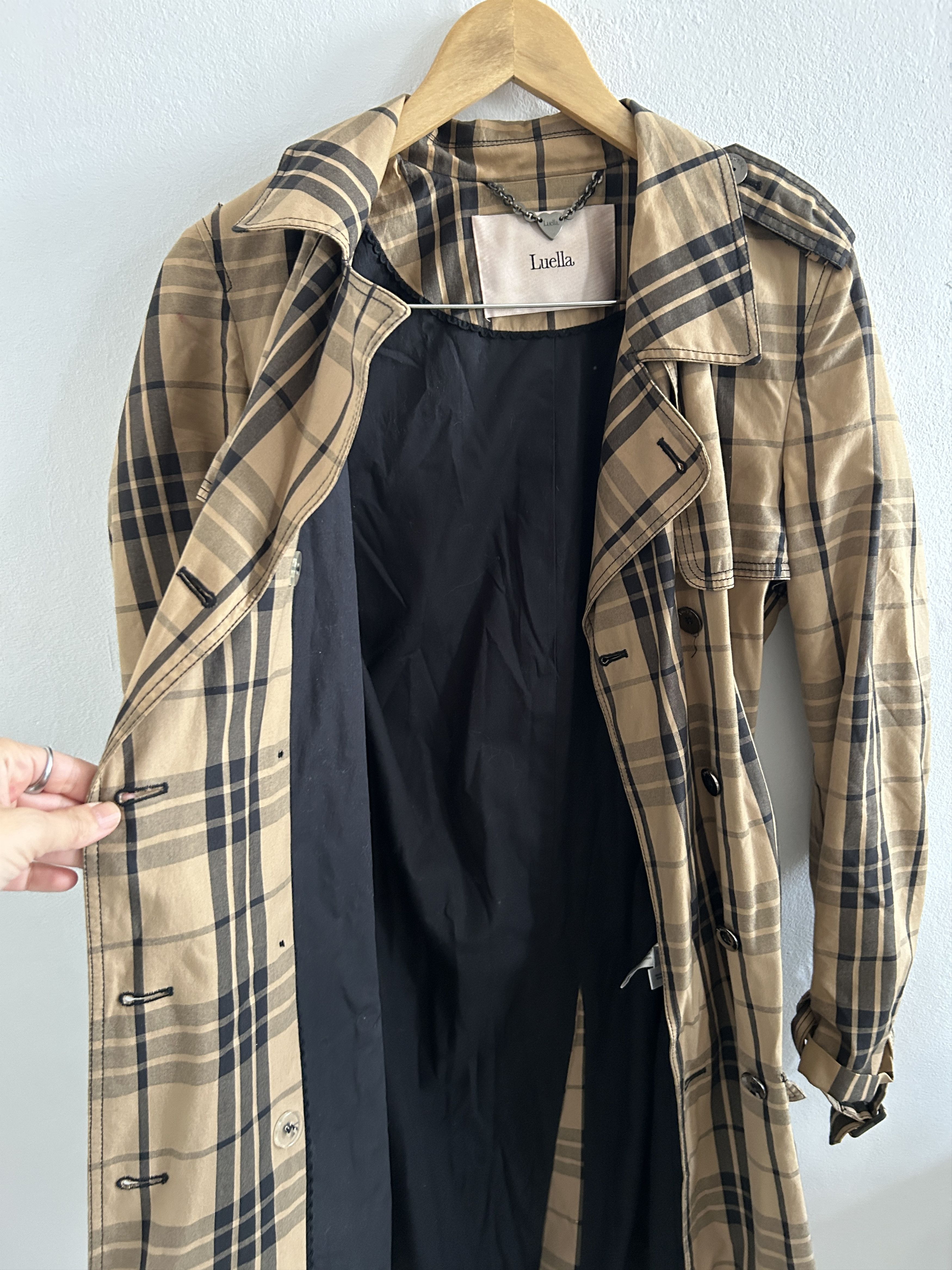 Other Vintage Y2K Luella Plaid Cotton Trench Coat Size M / US 6-8 / IT 42-44 - 13 Thumbnail