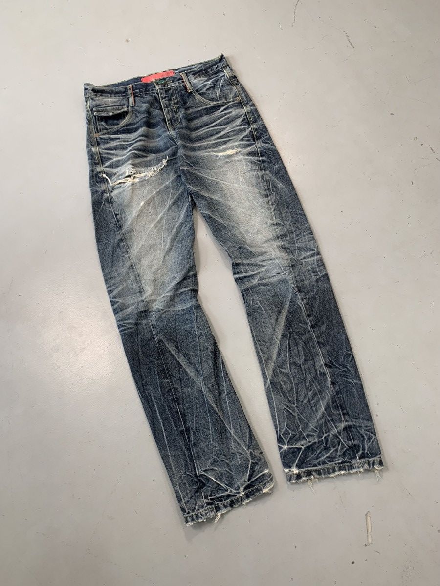 Japanese Brand Vintage Evisu inspired emboridered denim Size US 32 / EU 48 - 2 Thumbnail