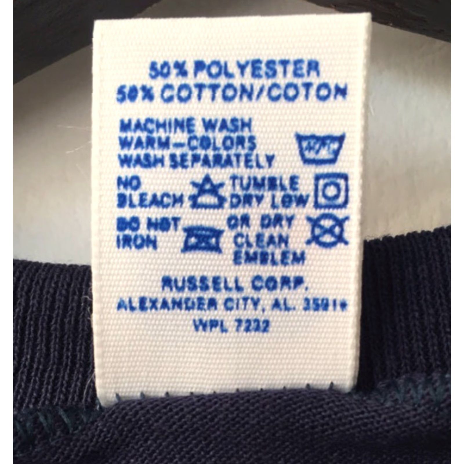 Russell Athletic VINTAGE Russell Athletic T-Shirt Mens Medium Navy Blue 90s Deadstock NWOT V-Neck 50/50 1990s 90s Athletic Fit USA Size US M / EU 48-50 / 2 - 3 Thumbnail