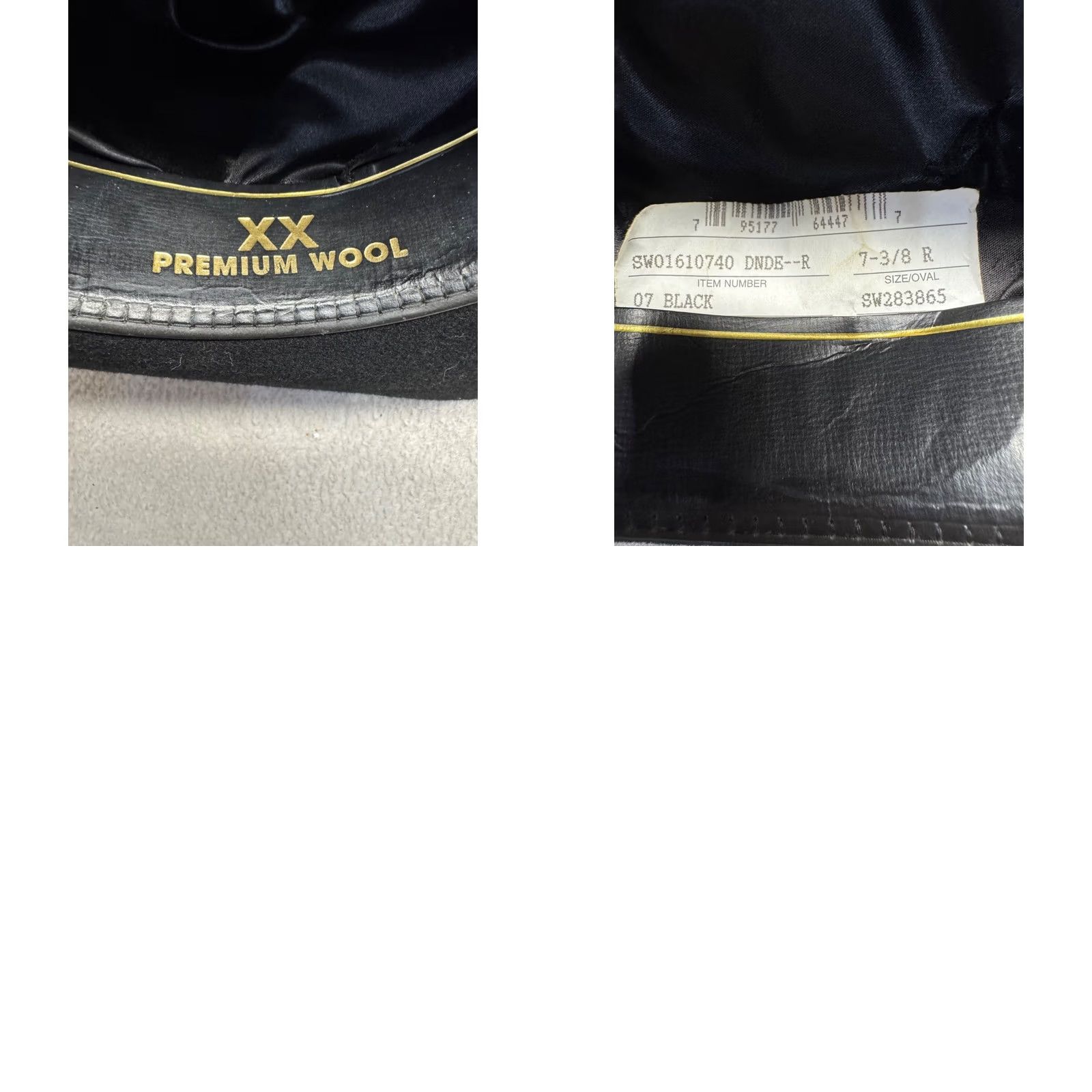 Stetson Stallion Black Felt Wide Brim Hat - Stetson - Vintage - Cowboy Size ONE SIZE - 8 Thumbnail