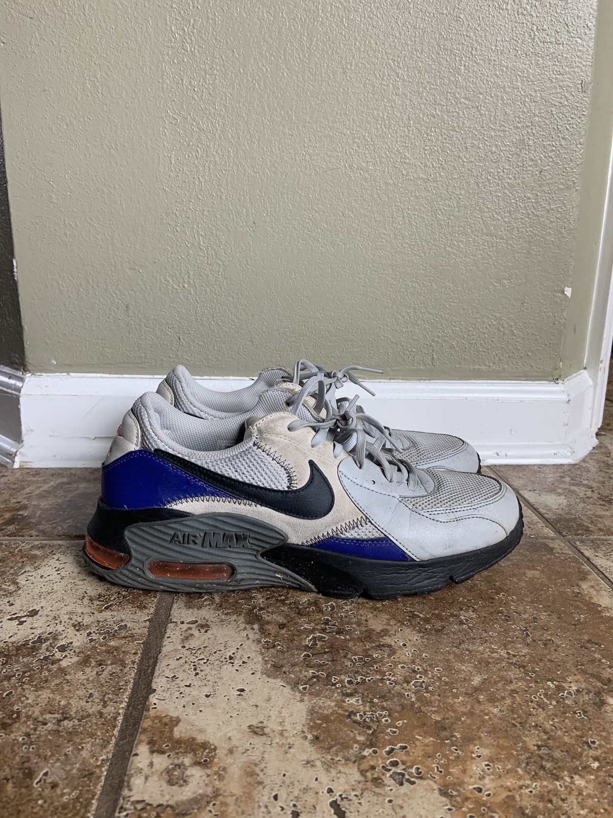 Nike Air Max 90 grey and blue trainers