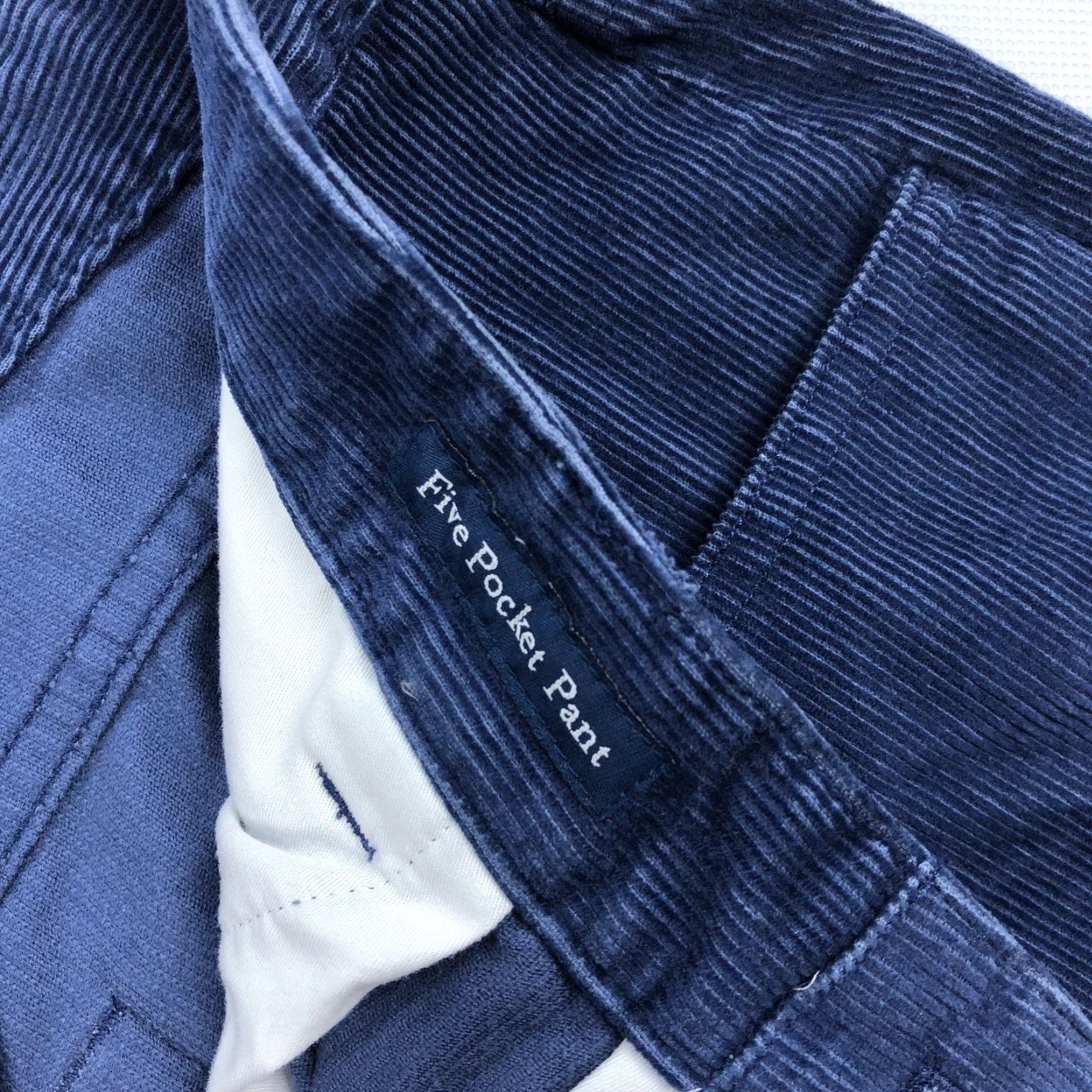 Vineyard Vines Vineyard Vines Men's 35x30 Navy Blue Corduroy Five Pocket Straight Leg Pants Size US 35 - 6 Thumbnail
