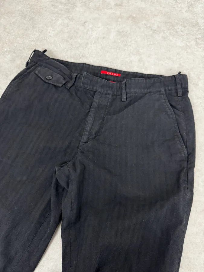 Prada AW2007 Prada Black Striped Cozy Pants Size US 34 / EU 50 - 6 Thumbnail