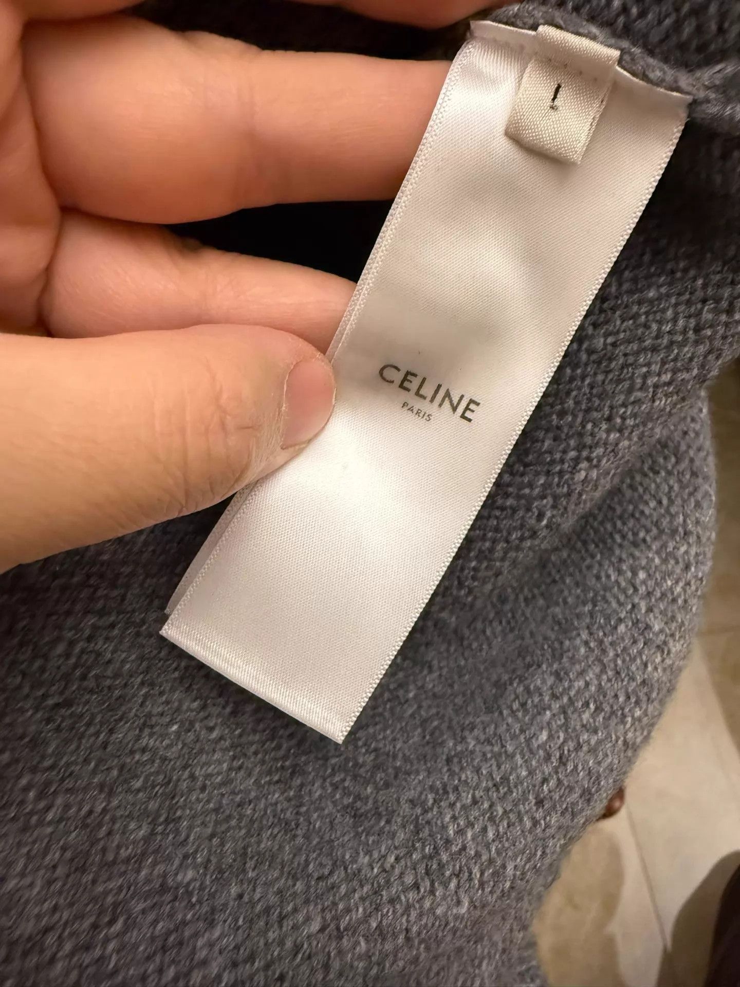 Celine CELINE Wool-Cashmere Stand-Collar Zip-Up Sweater L (New) Size L / US 10 / IT 46 - 7 Thumbnail