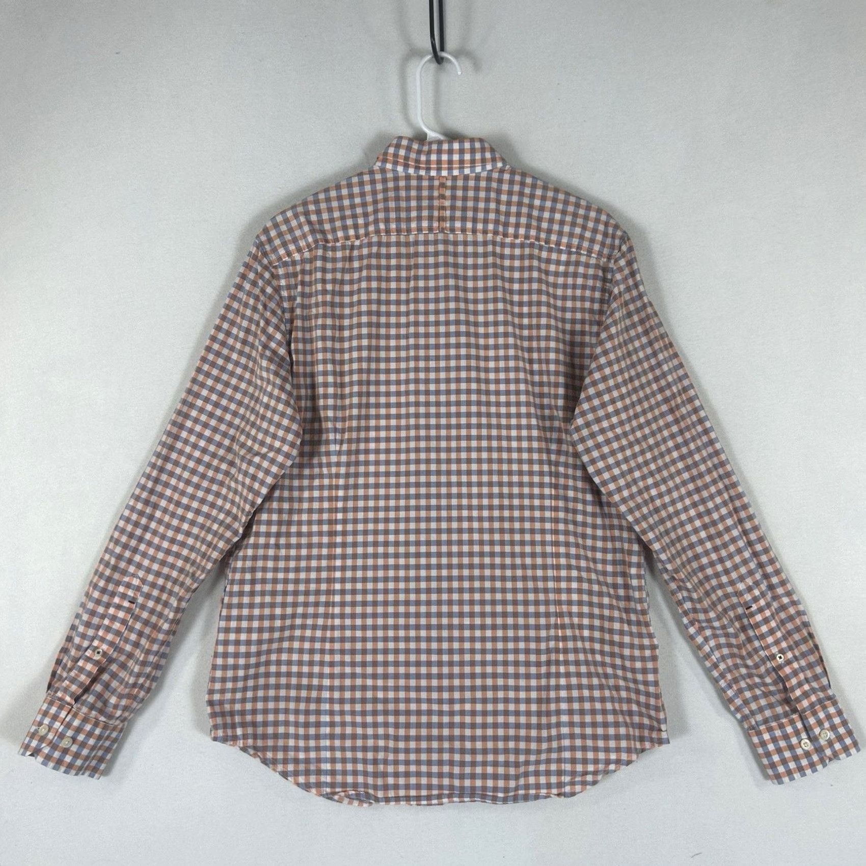 Banana Republic Banana Republic Button-Up Shirt Mens Large Orange Plaid Check Slim Fit Long Sleeve Cardigan? Size US L / EU 52-54 / 3 - 6 Thumbnail