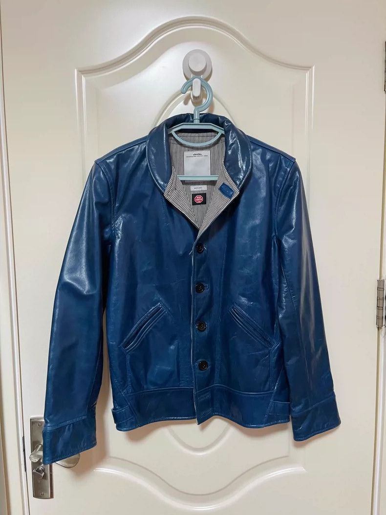Visvim Women's Blue Leather Jacket Size S-2506 Size US S / EU 44-46 / 1 - 1 Thumbnail