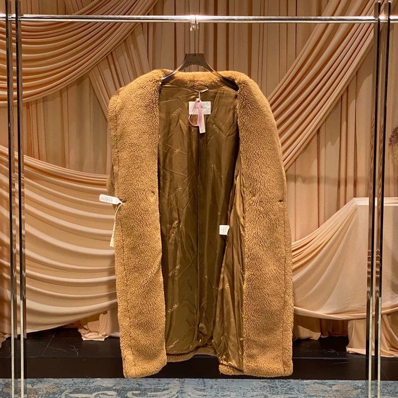 Max Mara Max Mara Classic Hot Brown Teddy Long Coat/ Size S / US 4 / IT 40 - 5 Thumbnail