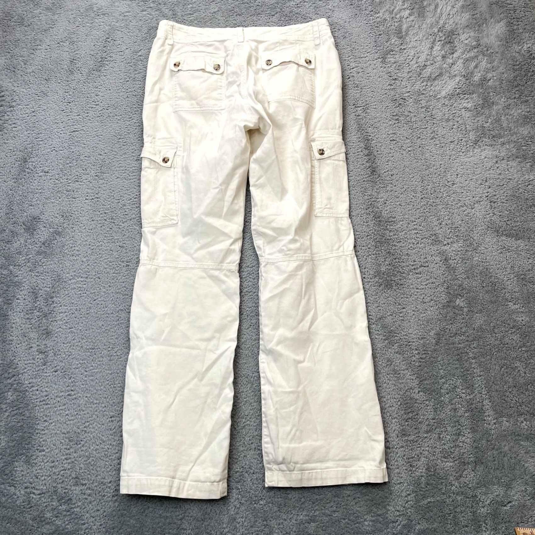 Banana Republic Banana Republic Pants Womens 6 Beige Martin-Fit Cargo Pockets Cotton Stretch Jeans/ pants? Size 28" / US 6 / IT 42 - 2 Thumbnail