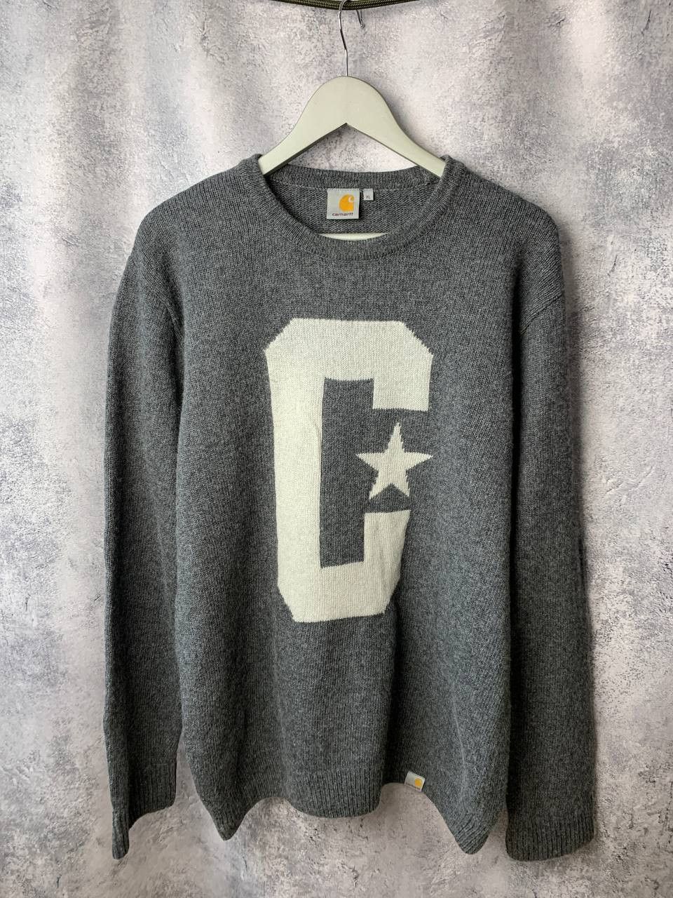 Carhartt Carhartt WIP Union Wool Sweater Big Logo Stars Men's XLarge Size US XL / EU 56 / 4 - 1 Thumbnail