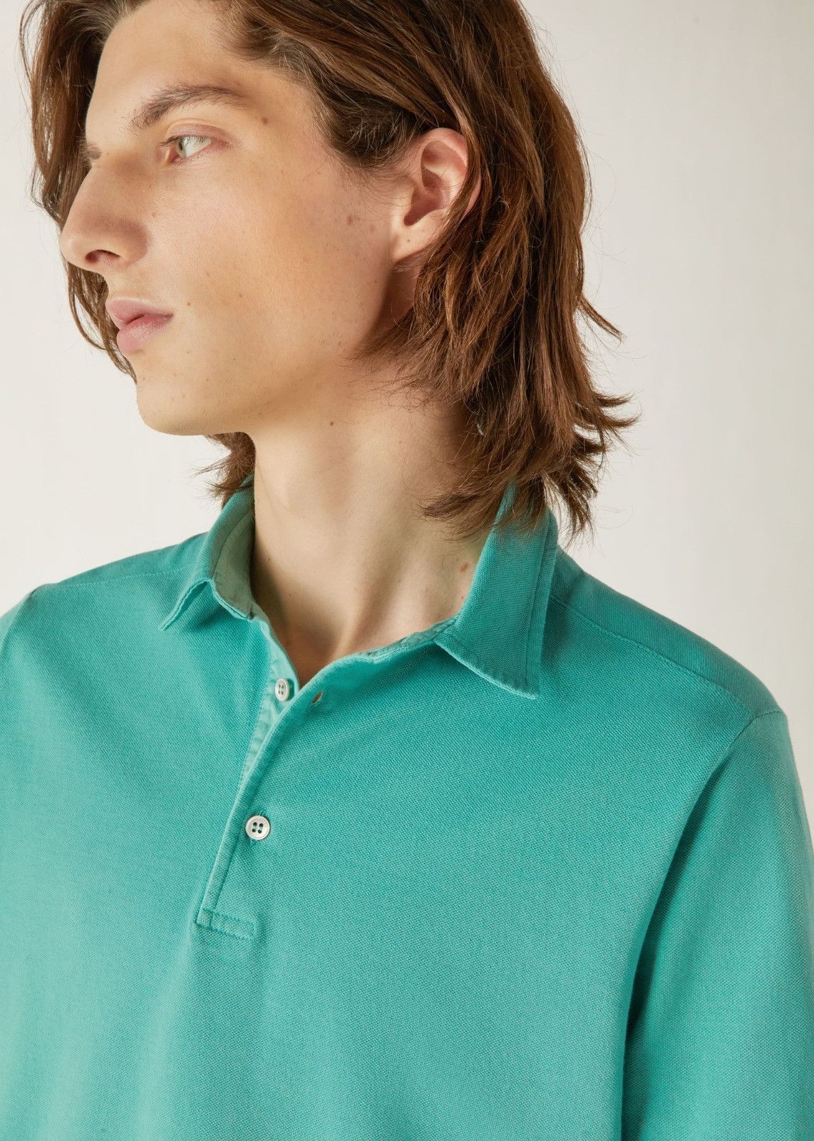 Loro Piana o1srvl11e0924 Polo Shirt in Sea Green Size US L / EU 52-54 / 3 - 3 Thumbnail