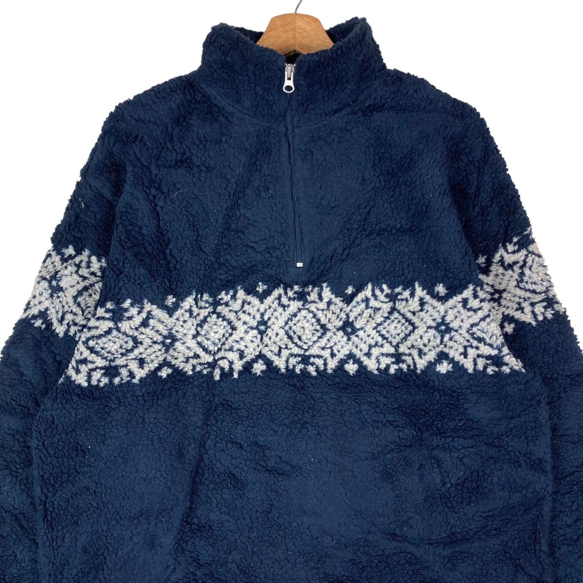 Gap Vintage GAP Navajo Design Quarter Zip Pullover Jumper Fleece Size US M / EU 48-50 / 2 - 2 Thumbnail