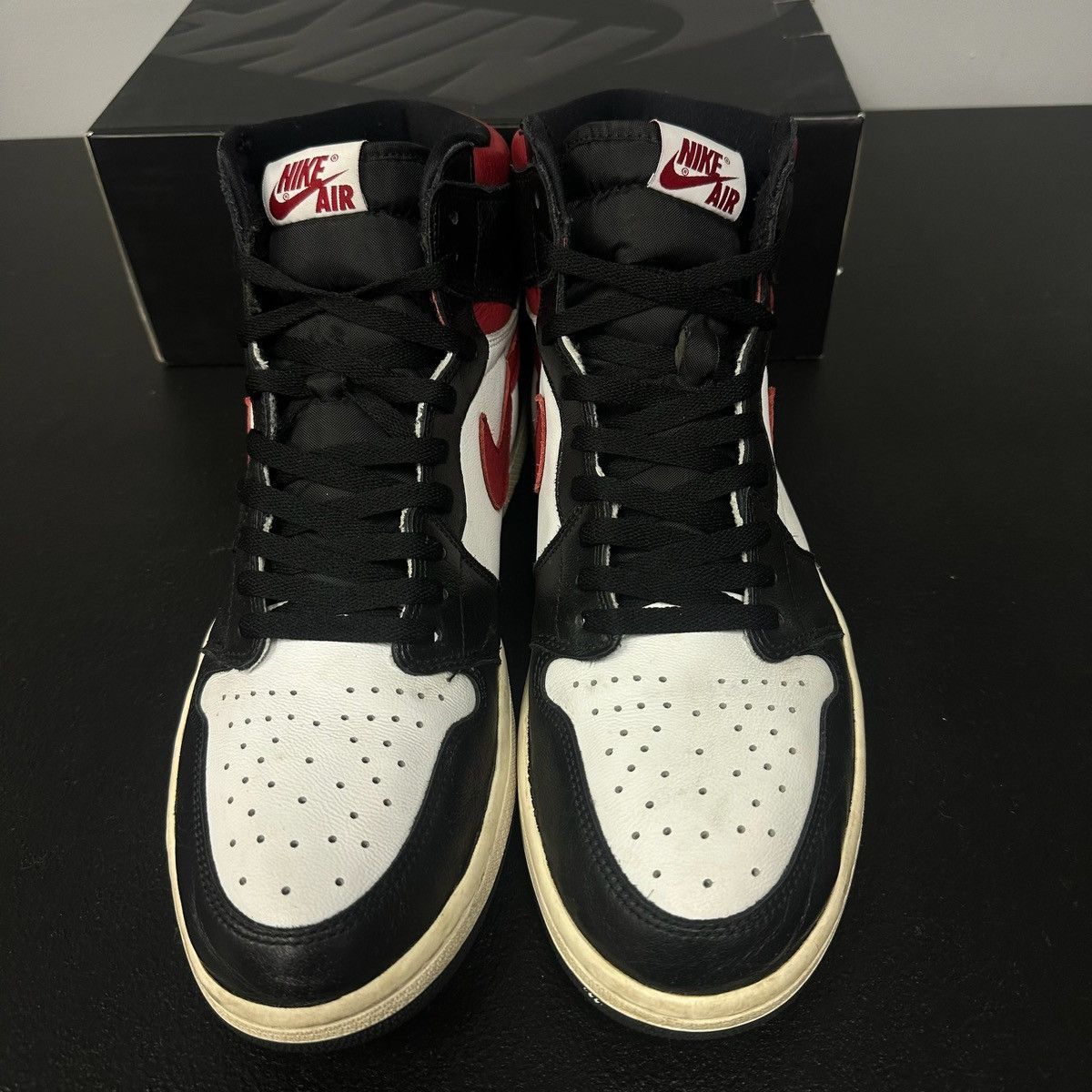 Jordan Brand × Nike Size 14 - Nike Air Jordan 1 Retro High OG Black Gym Red 2019 Size US 14 / EU 47 - 4 Thumbnail