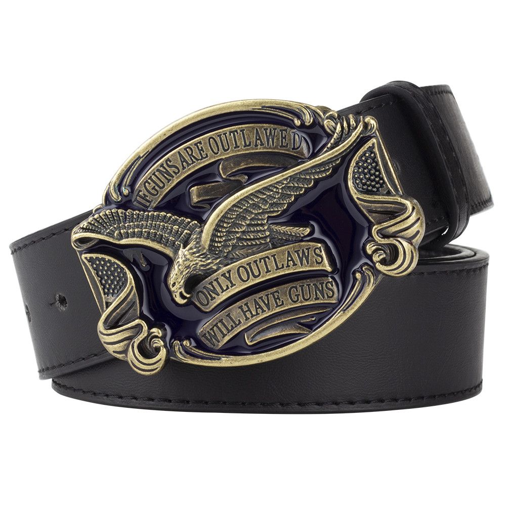 Designer Crazy Vintage Belt Riveted Belts Menswear Accessories Size ONE SIZE - 1 Thumbnail