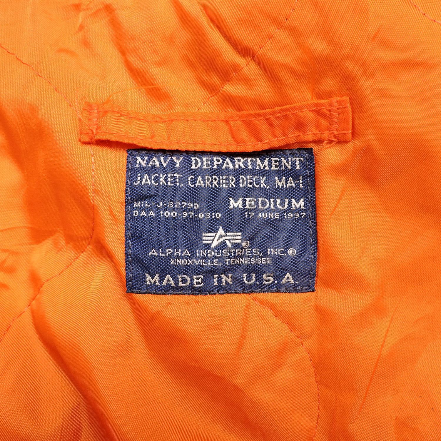 Alpha Industries 90's Alpha Industries MA-1 Carrier Deck Jacket Size US M / EU 48-50 / 2 - 4 Thumbnail