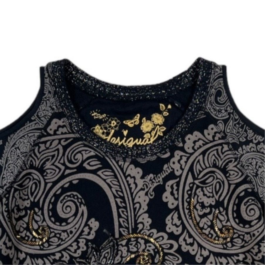 Desigual Desigual Black/Brown Sweater | Size XL Size XL / US 12-14 / IT 48-50 - 3 Thumbnail