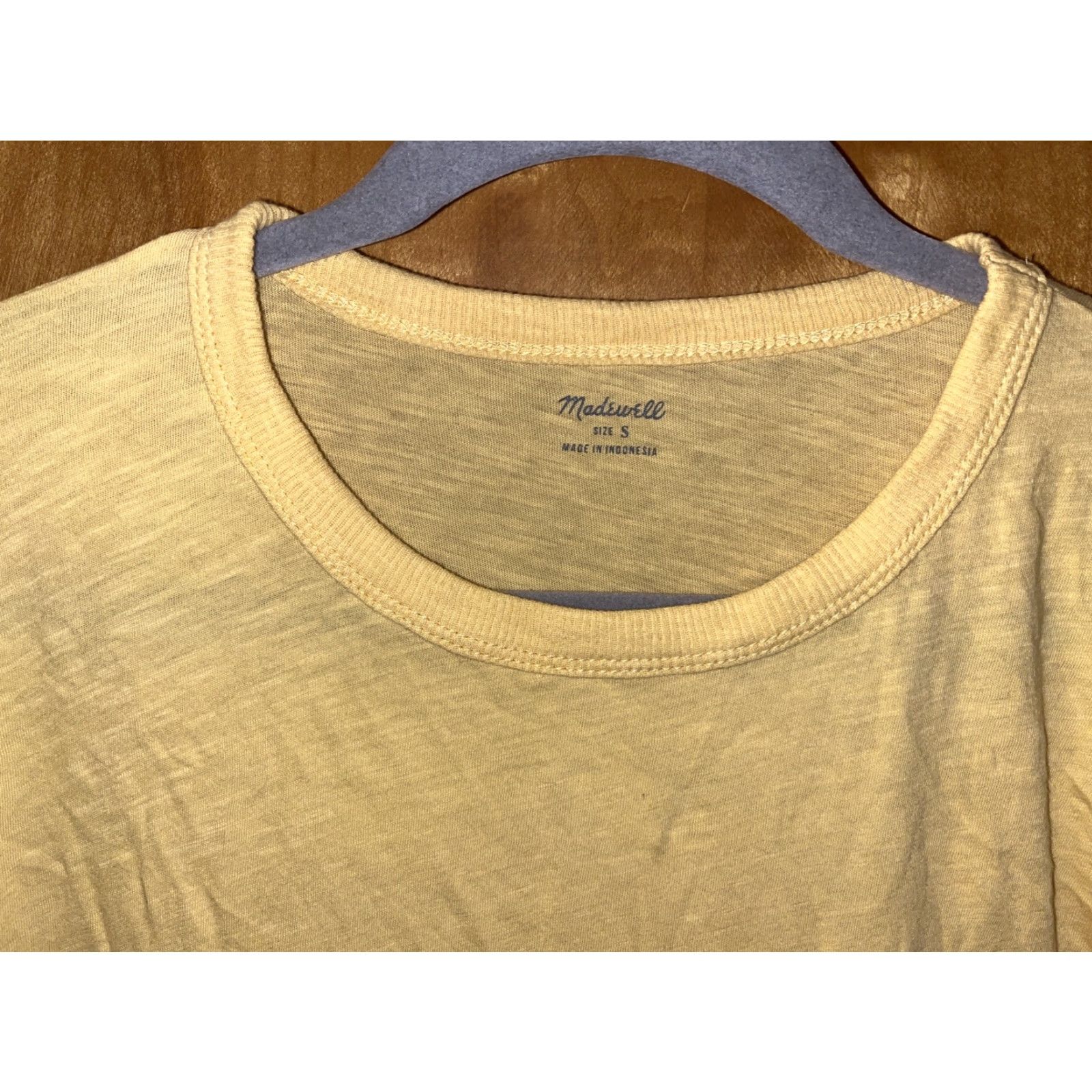 Madewell VINTAGE Madewell Women's T-Shirt Size S Crew Neck Short Sleeve Yellow Cotton Casual All Seasons Size S / US 4 / IT 40 - 2 Thumbnail