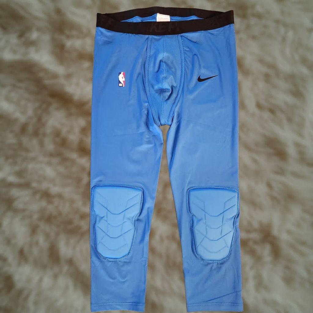 Nike Nike NBA Pro Hyperstrong Knee Padded Tights 3/4 Blue 2XL-T New Mens Shorts? Size US 39 - 1 Thumbnail