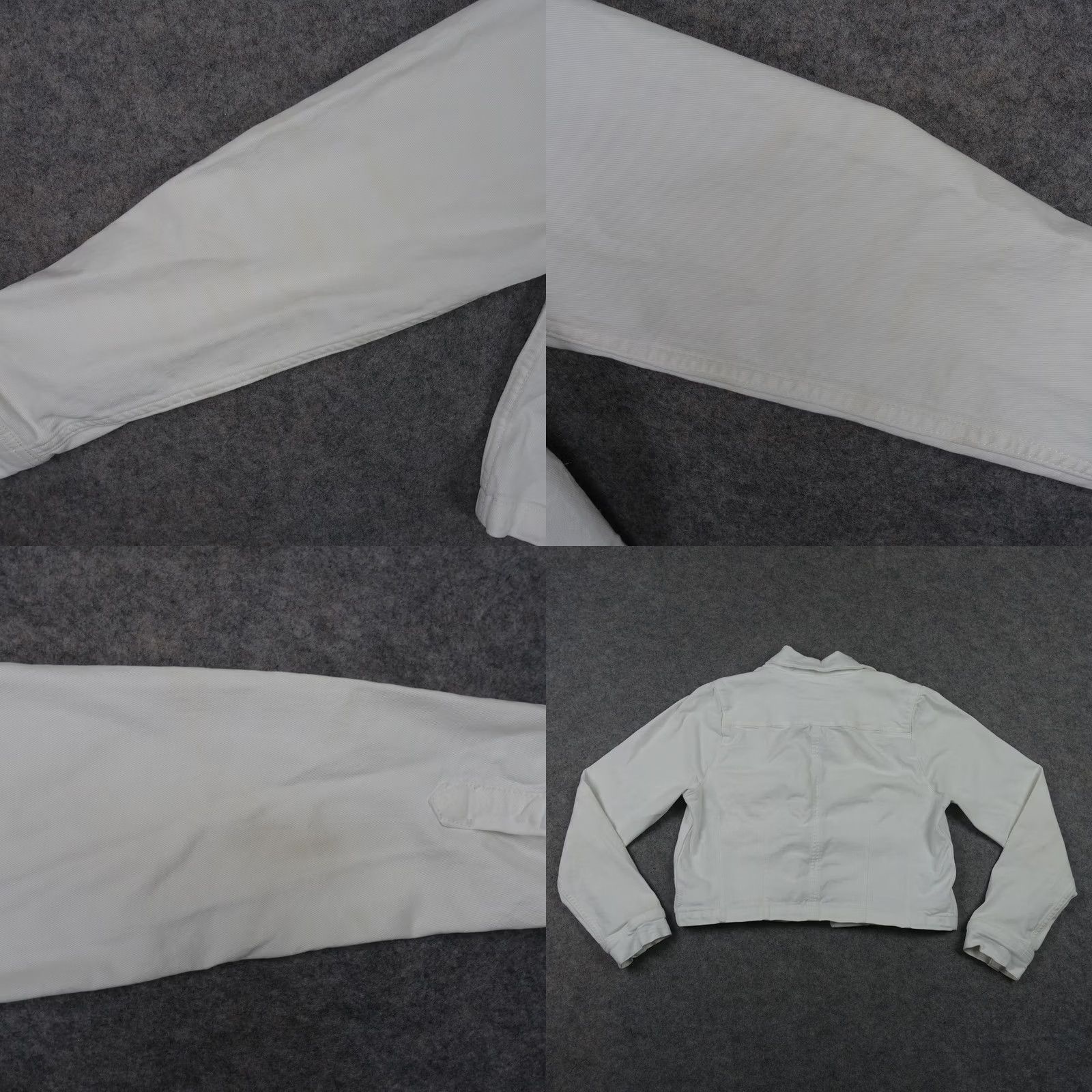 Paige Paige Jacket Womens Medium White Pacey Cropped Denim Button Front Short Trucker Size 32" / US 10 / IT 46 - 8 Thumbnail