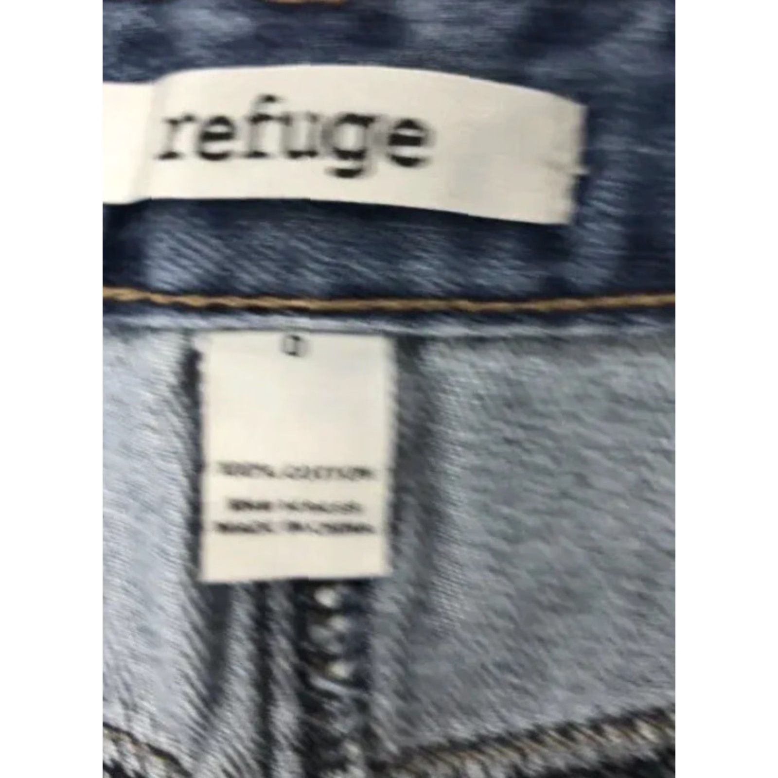 Denime REFUGE Hi-Rise Cheeky Distressed Blue Washed Denim Jean Shorts Woman 0 Regular Denim Cut-Off Blue Womens Shorts Size 25" / US 0 / IT 36 - 5 Thumbnail
