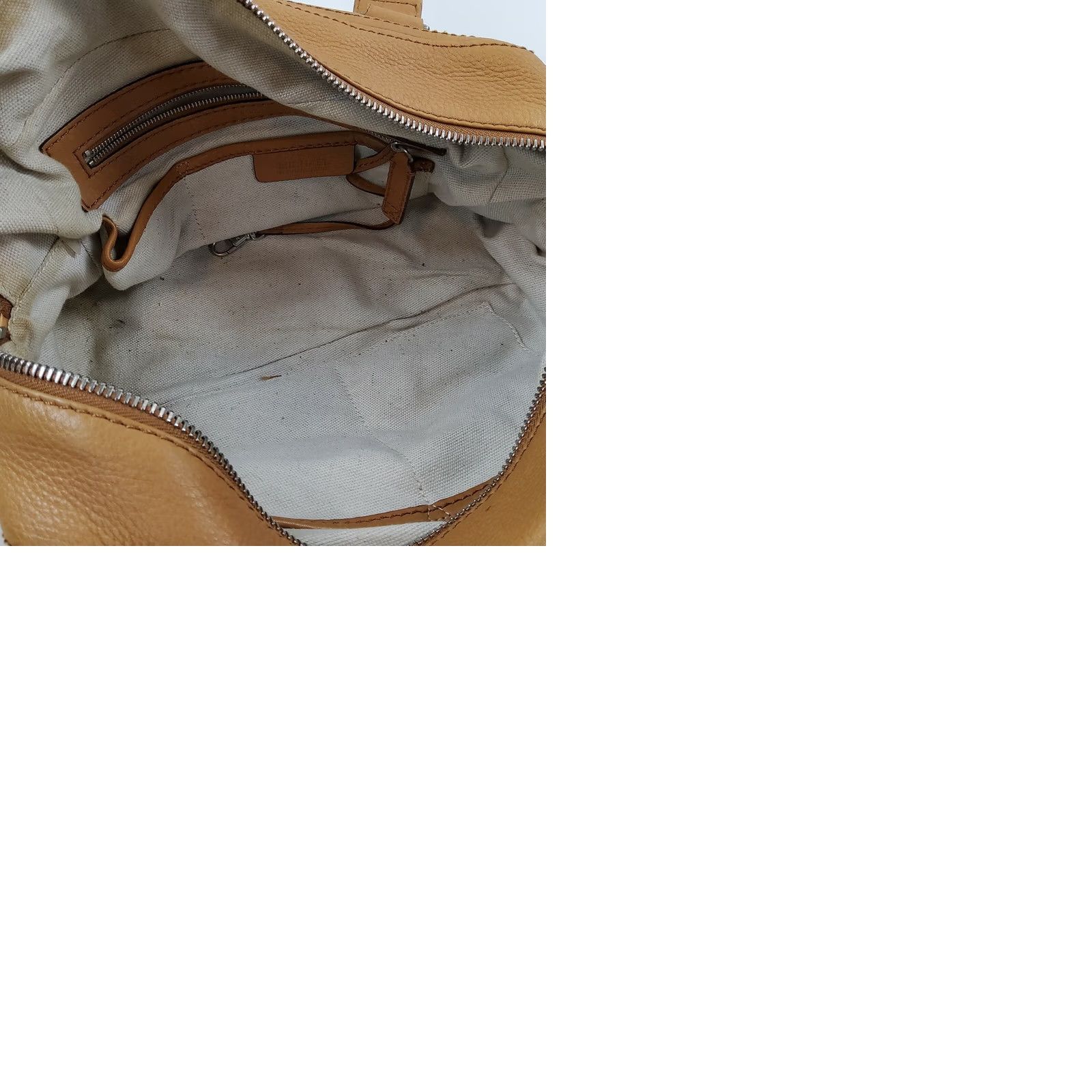 Michael Kors Michael Kors Leather Barrel Satchel Handbag Purse Tan Womens Medium Brown Leather Zip Closure Satchel Purse Size ONE SIZE - 9 Thumbnail