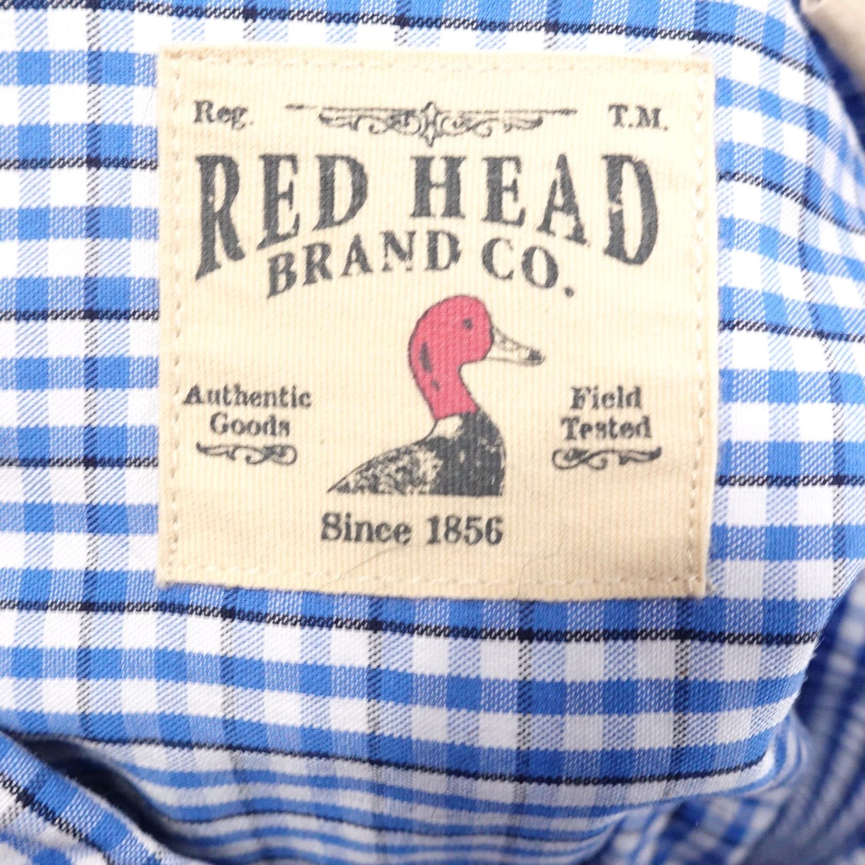 Vintage Red Head Band Co Blue Gingham Check Button Down Shirt Mens 3XL Size US XXL / EU 58 / 5 - 6 Thumbnail