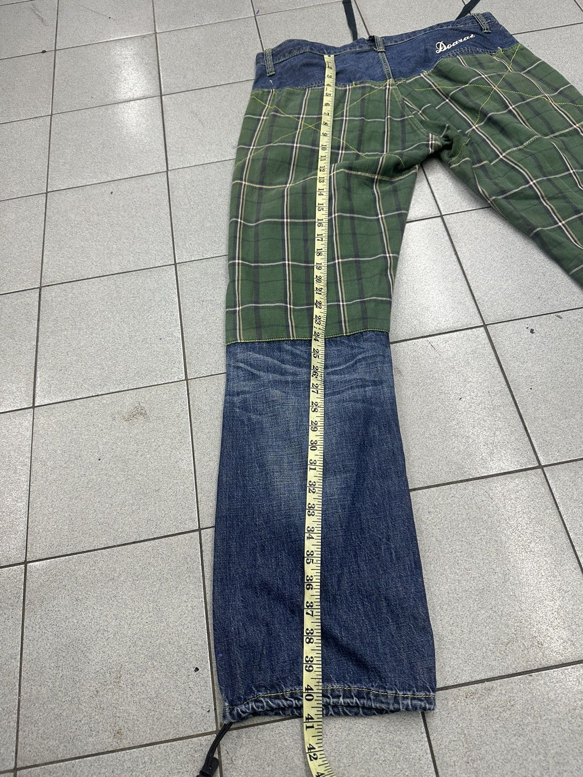 Japanese Brand 🇯🇵 DOARAT Double Knee Plaid/Denim Size US 35 - 10 Thumbnail