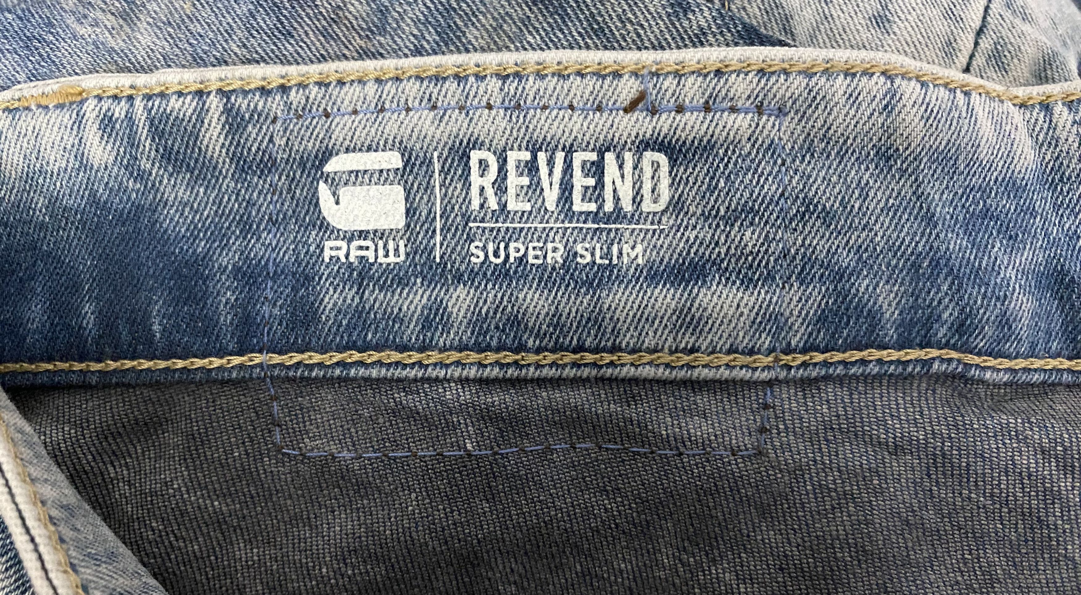 G-Star RAW Revend Super Slim Jeans Acid Wash Distressed jean