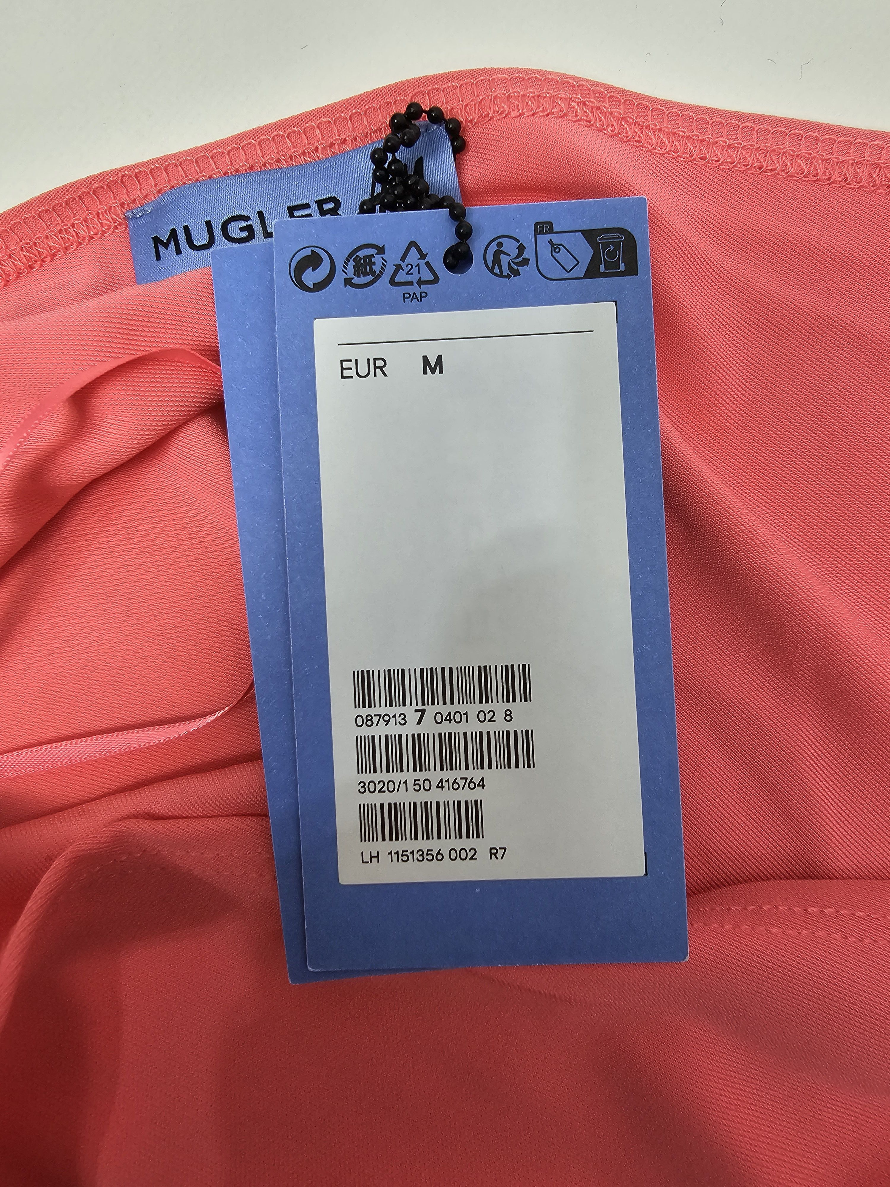 H&M × Mugler Mugler x H&M Pink Asymmetric One-Sleeve Ruched Mini Dress Size M / US 6-8 / IT 42-44 - 13 Thumbnail