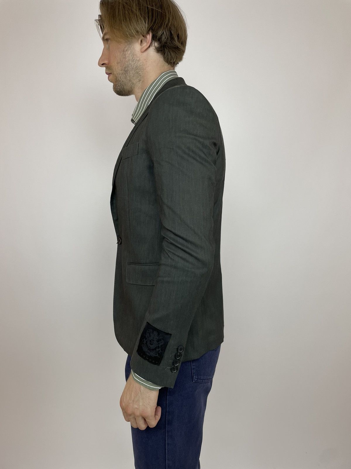 John Richmond JOHN RICHMOND LINEN BLAZER One Button Mens size 48 Size 48R - 9 Thumbnail