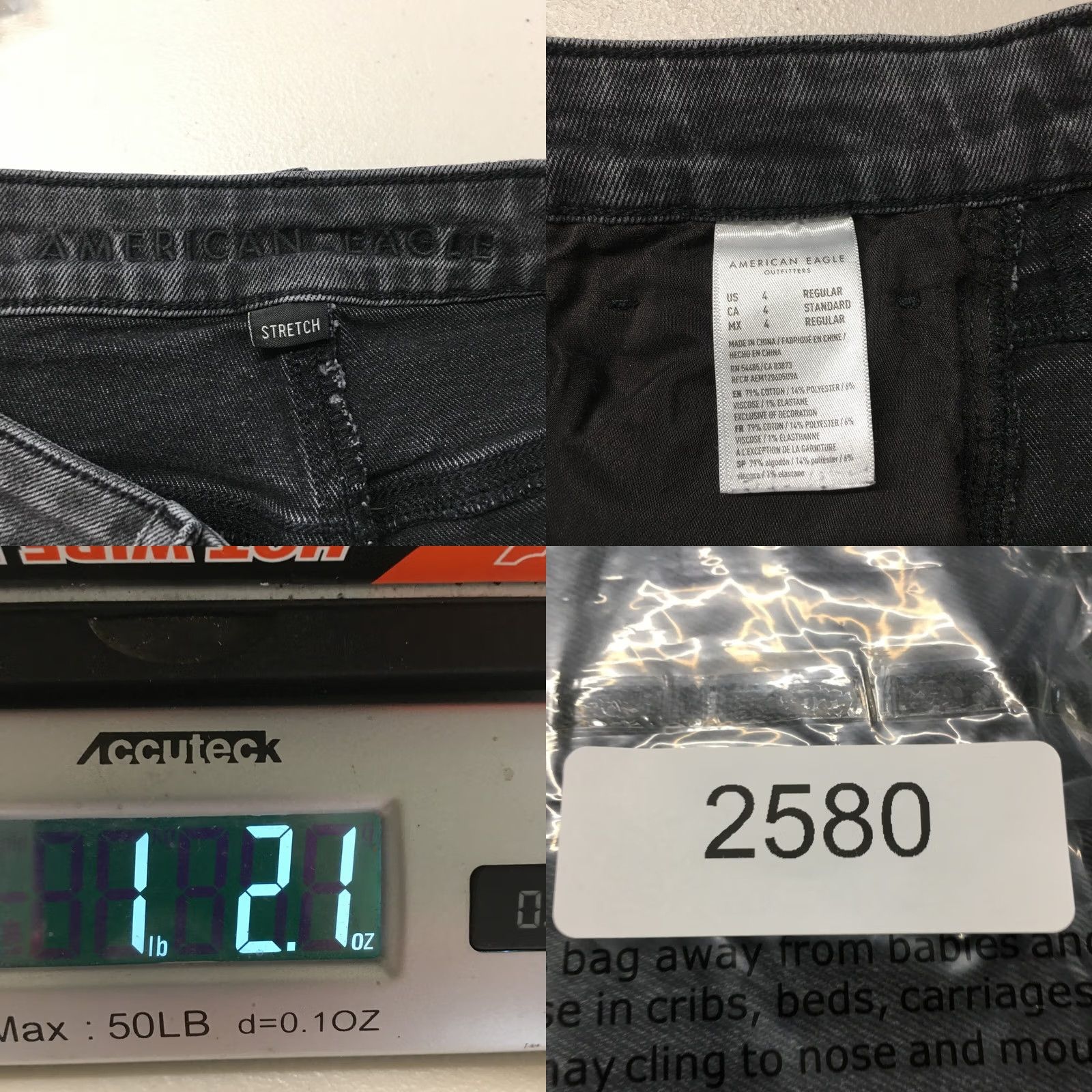 American Eagle Outfitters American Eagle Outfitters Jeans Womens 4 Slim Stretch Skinny 28 Gray Dark Wash Size 27" / US 4 / IT 40 - 9 Thumbnail